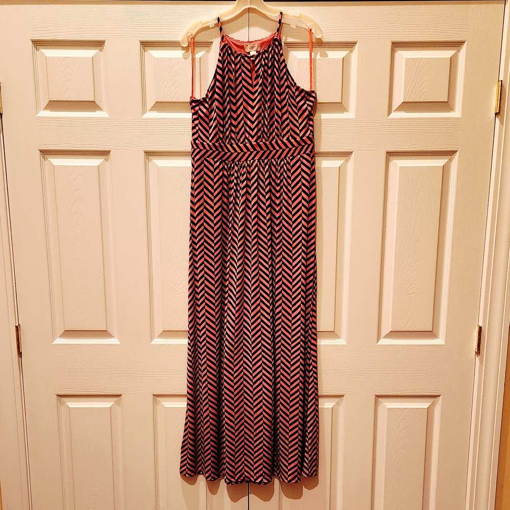 LOFT Chevron Maxi Dress